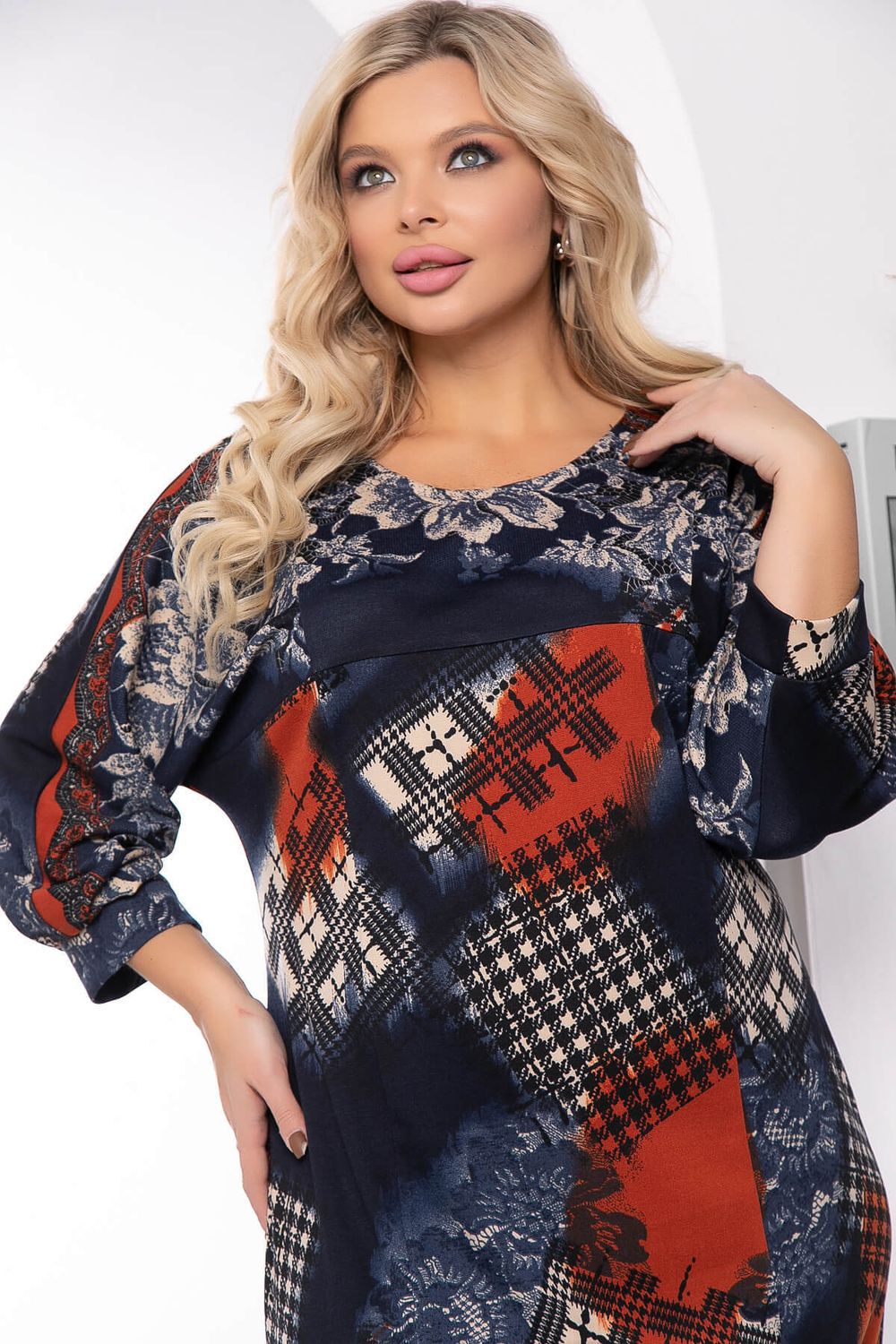 Платье "Белуччи" (синее) НЬЮ П7792 LT Collection