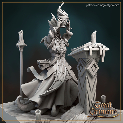 Жрец Морского Бога Человек Маг Колдун миниатюра для dnd, днд, pathfinder, фентези, Настольная игра, НРИ, Варгейм, РПГ
