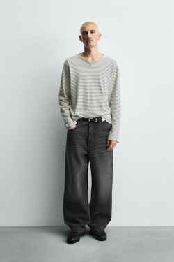 ZARA ДЖИНСЫ RELAXED FIT, УГОЛЬНЫЙ