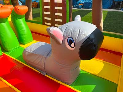 Коммерческий надувной батут «Мир Сафари 2», 14*7*7,5 м.