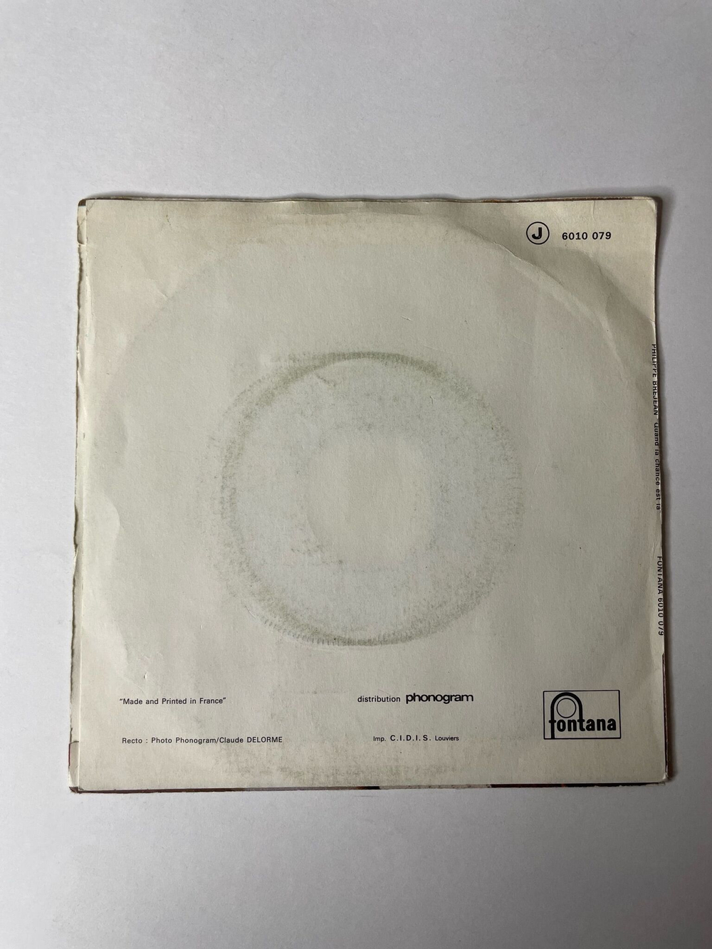 Винтажная виниловая пластинка LP Philippe Brejean Quand La Chance Est La, Parle moi De Cette Fille 7 дюймов (France 1973)