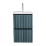 Тумба с раковиной подвесная BelBagno UNO-MINI-400-2C-SO-AO Голубой матовый, раковина белая BB-8099-3-40