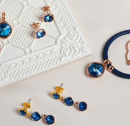 Серьги Fiore Luna Blue colors A2101SW-E01.23 BW/MIX