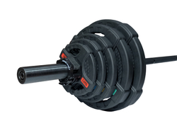 Штанга олимпийская 88 кг (диски с двумя хватами, черный гриф)