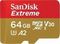 Карта памяти MicroSD 64Гб SanDisk Extreme