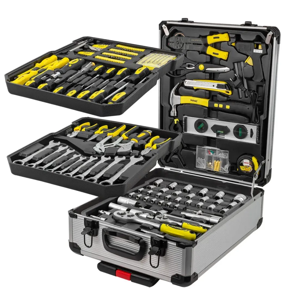 Набор инструментов 287пр. 1/4'',1/2''(6гр.)(4-30мм), в алюминиевом кейсе WMC TOOLS WMC-40287