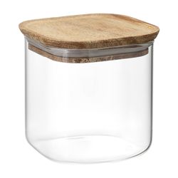 Банка для хранения квадратная Glass Acacia, 800 мл
