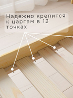 Кровать двуспальная 180x200 Тарва из сосны, c основанием