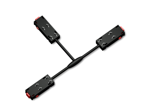 Коннектор питания T-образный для шинопровода Magnetic 220V GL1114 BK черный 250*150*18