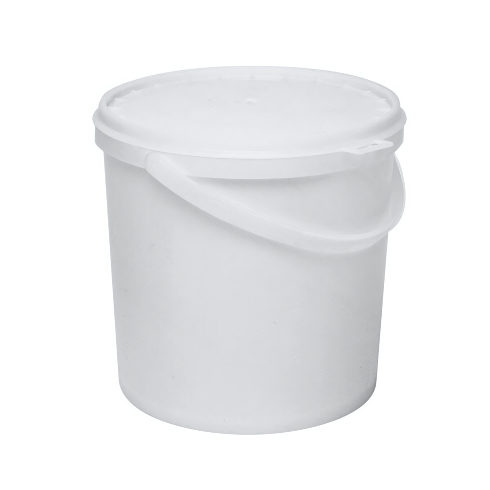 Ведро с герметичной крышкой и ручкой 5 л (белое)