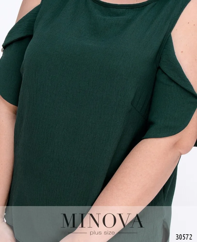 Блуза 4087-темно-зеленый Minova