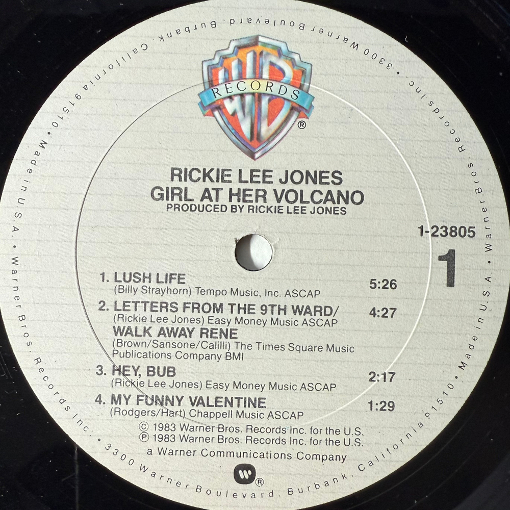 Виниловая пластинка Rickie Lee Jones ‎– Girl At Her Volcano 10"