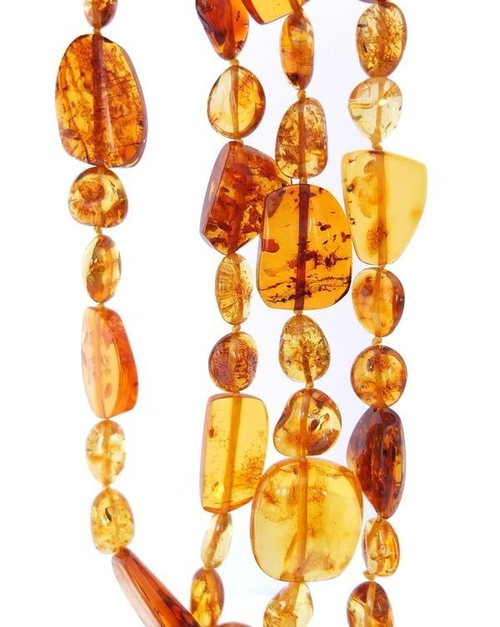 Бусы янтарные удлинённые 70 см (7402)