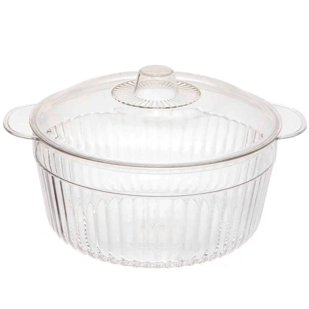 Салатник пластиковый «Terra» 2,5л с ручками и крышкой