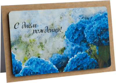 Открытка с надписью "С Днём рождения!" Женская 10х15.5см