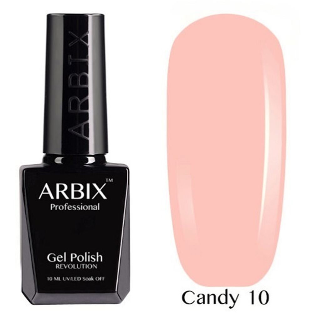 Arbix гель лак Candy, Нежный поцелуй №10