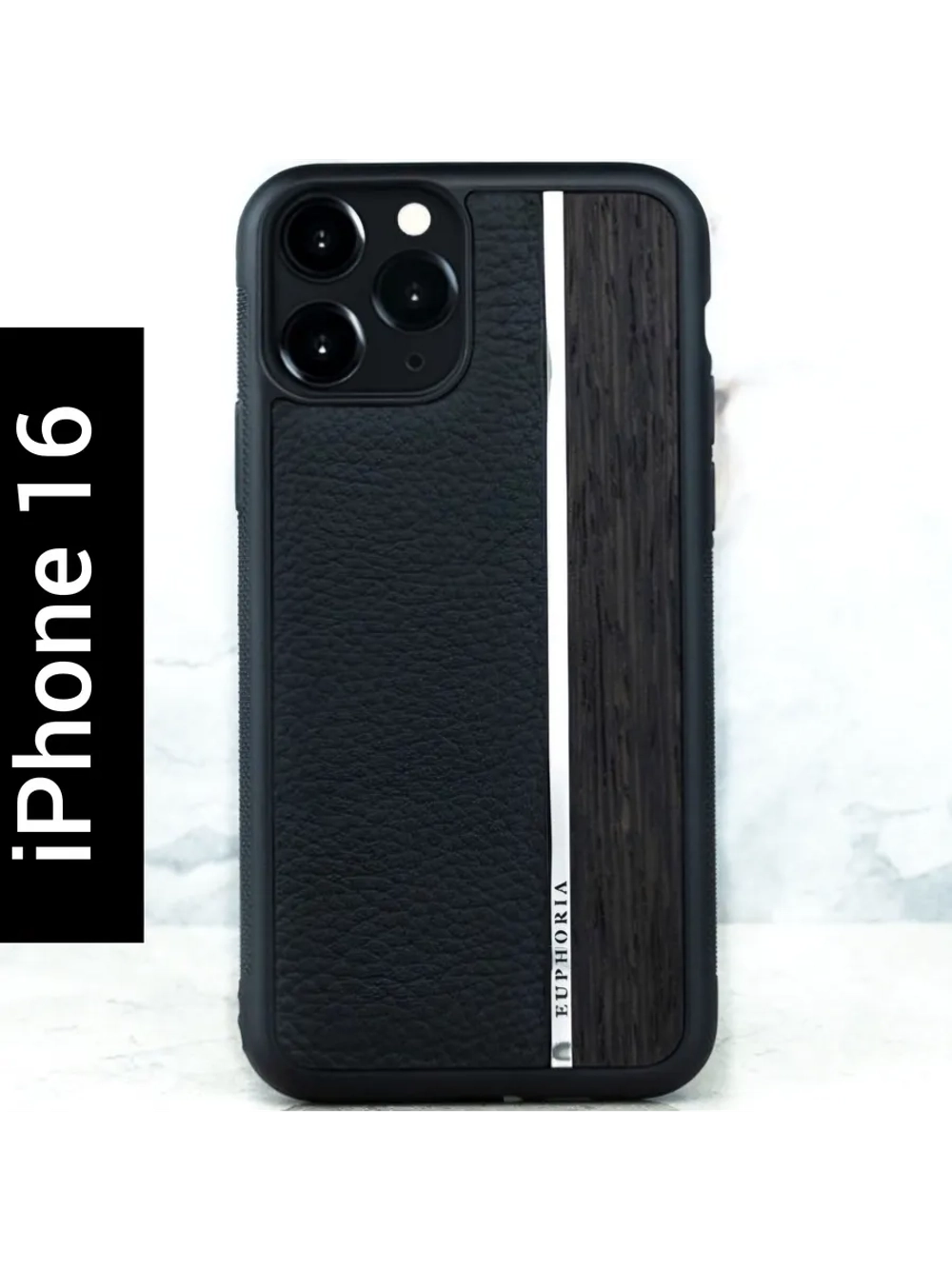 Чехол iPhone 16 - Euphoria Leather Metal Wood