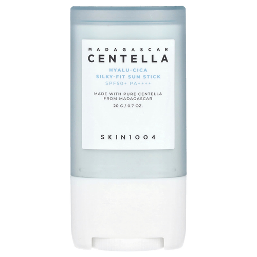 SKIN1004, Madagascar Centella, солнцезащитный стик с гиалуроновой кислотой и шелковистой тканью, SPF50 + PA ++++, 20 г (0,7 унции)