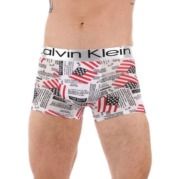 Мужские трусы боксеры белые с принтом "США" Calvin Klein