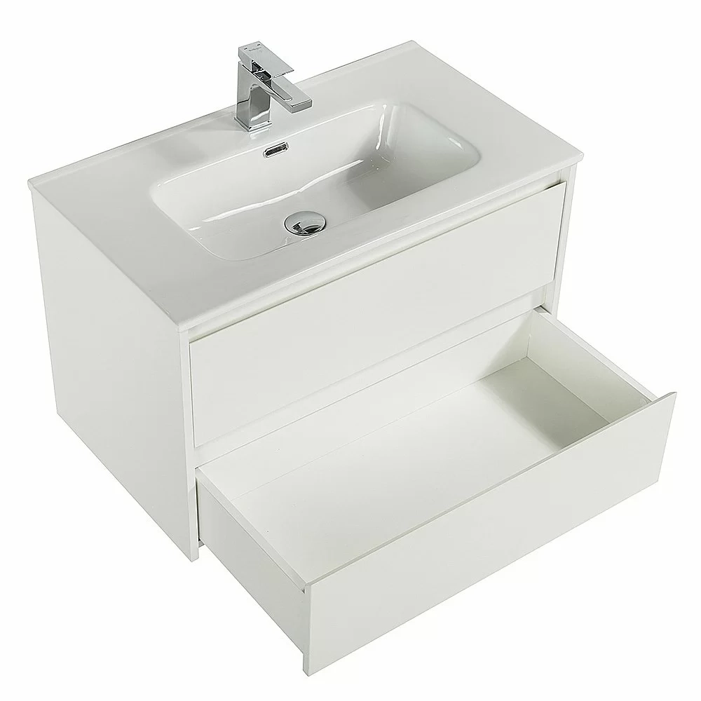 Тумба с раковиной BelBagno KRAFT 80 2C-SO/BB800ETL Bianco Opaco