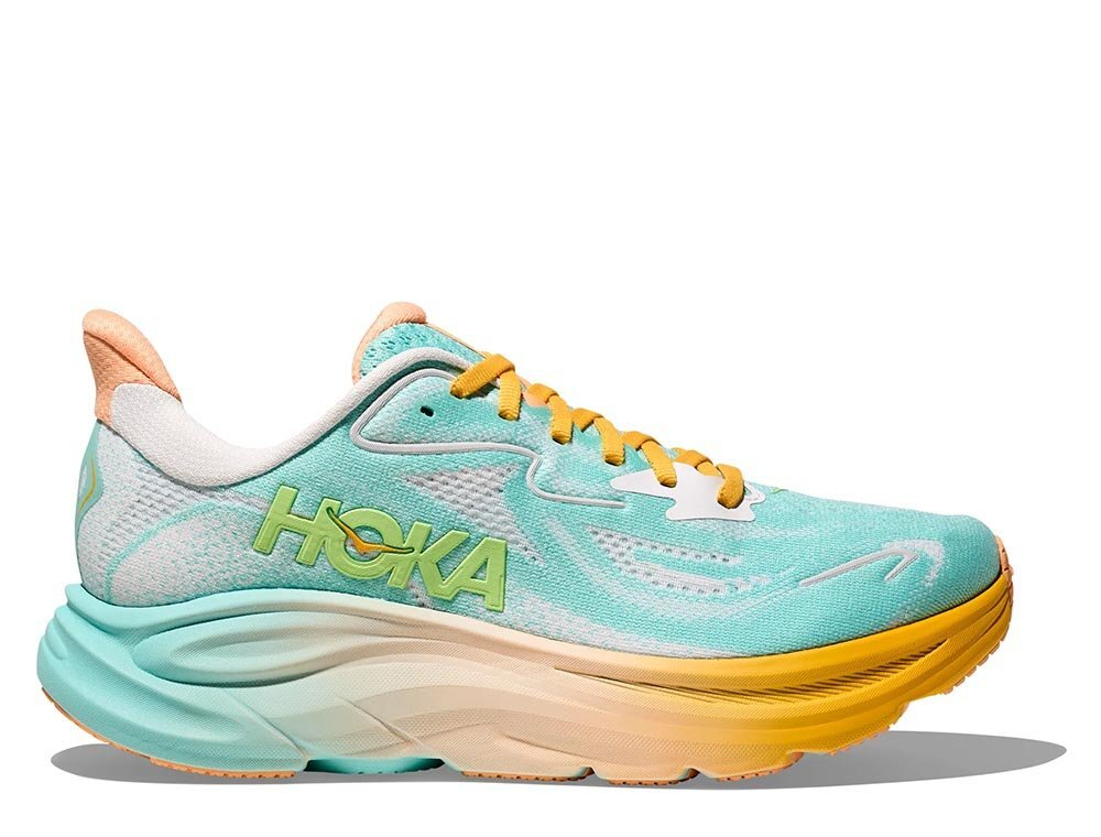 Кроссовки для бега женские Hoka Clifton 10 Сине-оранжевые