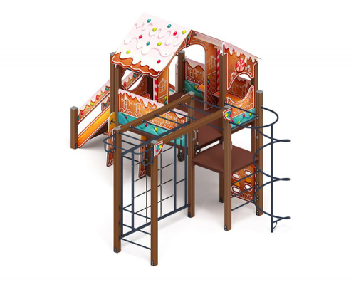 Детский игровой комплекс Теремок (Пряничный домик) ДИК 2.07.02-02 H=1200