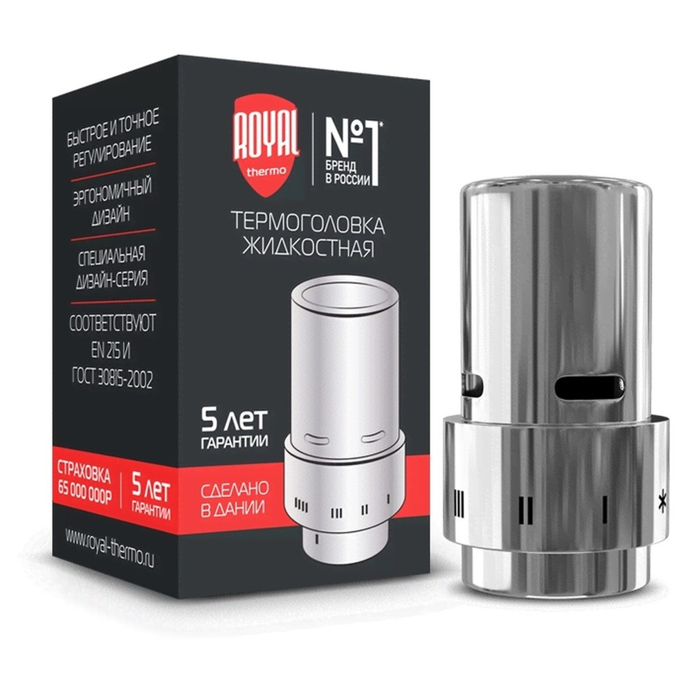 Термоголовка жидкостная Royal Thermo Design, Click (хром)