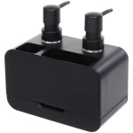 Дозатор для моющих средств 2х350мл 17х19х16 черный 8875