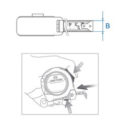 KING TONY (79094-08M) Рулетка измерительная 8 м, магнитный крюк