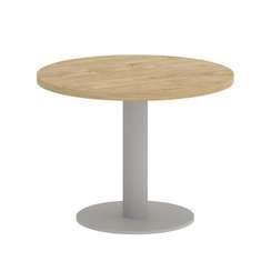 Onix Direct Стол журнальный круглый O.SJ-1 Тиквуд Светлый/Металл Серый 600*600*450