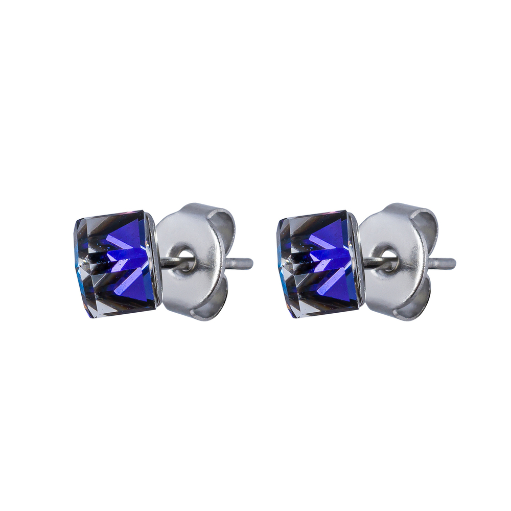 Серьги пусеты Fiore Luna Crystal Blue SWE0127/1 B S