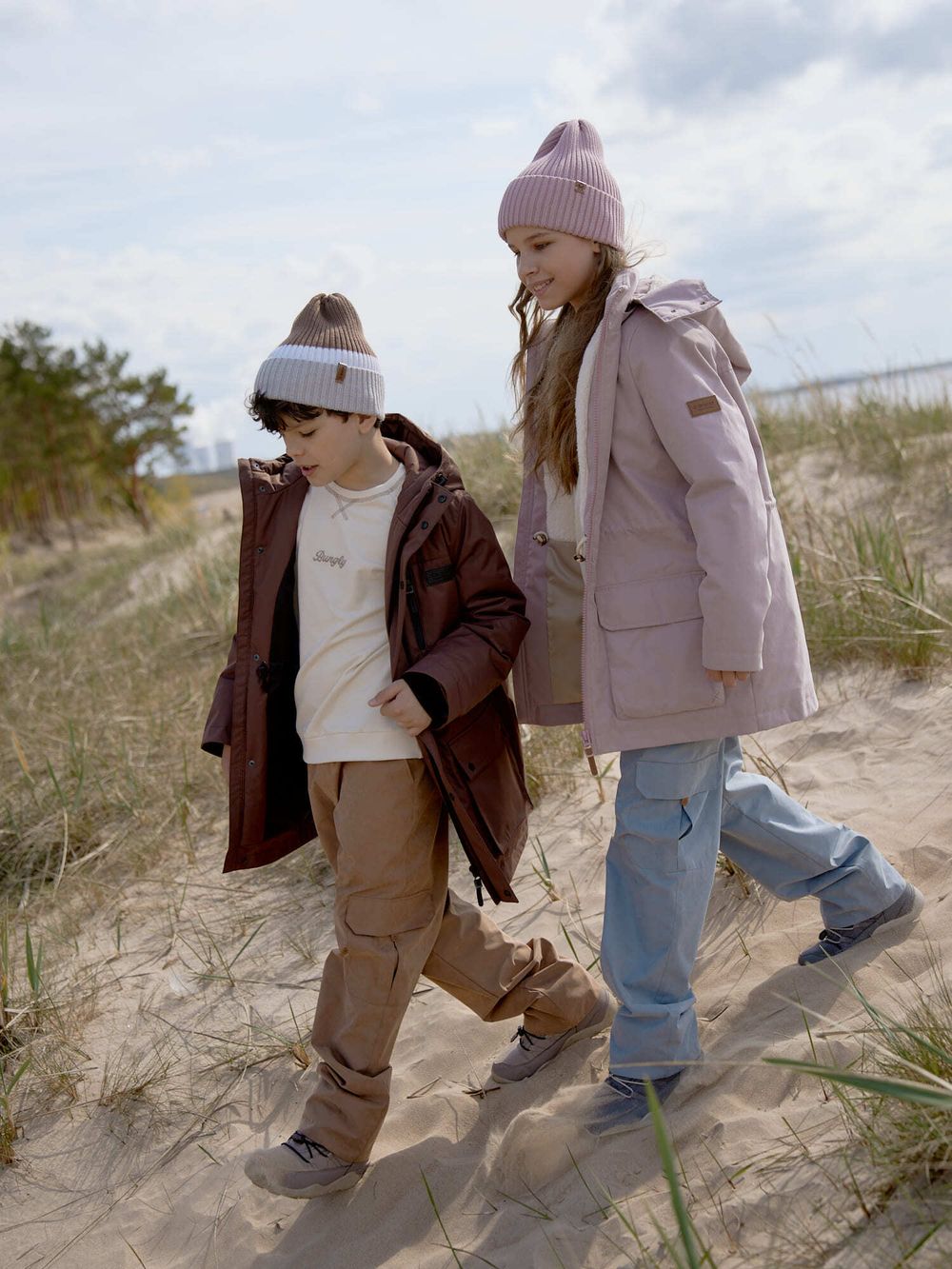 Парка демисезонная на меху "Пудра" 7+