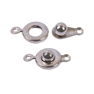 "Zlatka" Замок для бус "шар" DC-020/5 17 х 9 х 4 мм 5 шт №02 под никель