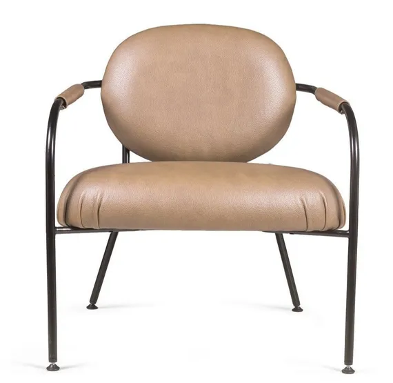 Лаунж-кресло Ego, бежевая экокожа