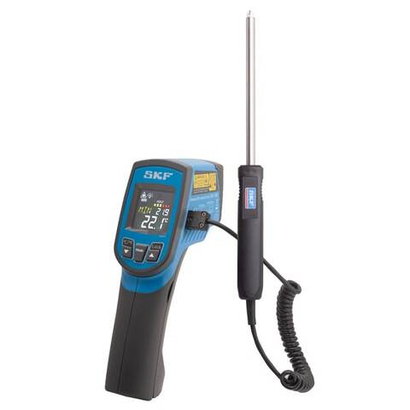 Advanced infrared thermometer with adjustable emissivity with contact probe TKTL 21