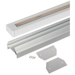 Комплект ЭРА TR-SET-200-1PT-PC WH шинопровод однофазный с профилем для натяжного потолка 2м белый