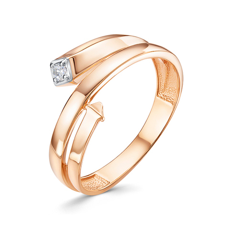 Кольцо из золота 585 пробы с Фианит