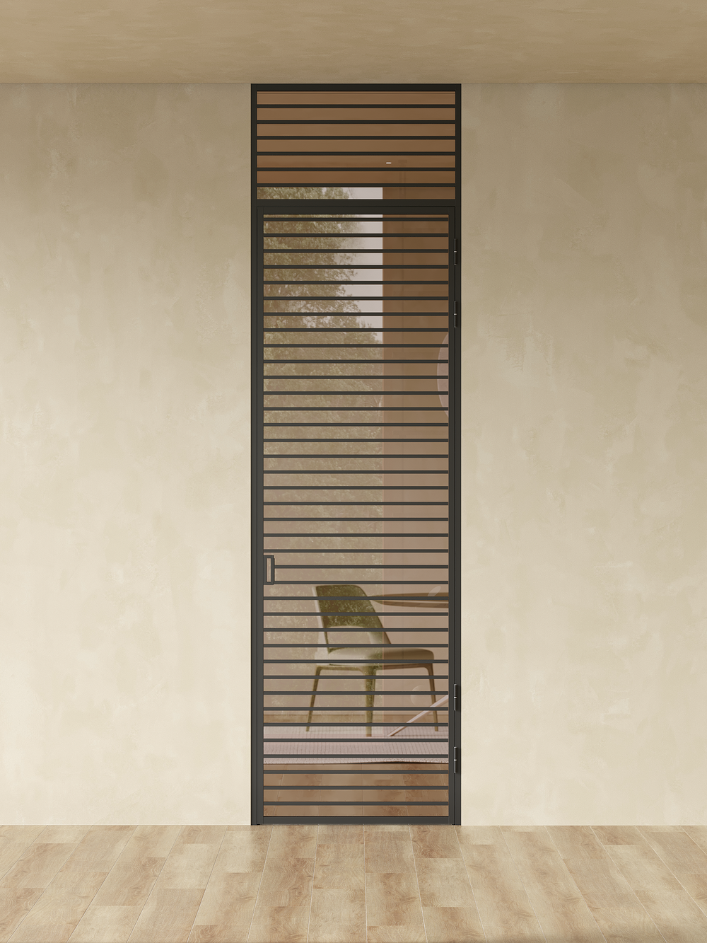 Распашная алюминиевая перегородка Minoli 12