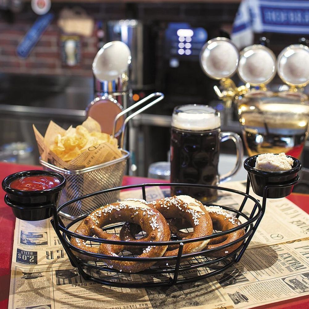 Корзинка для подачи 28*20*9,5 см, черная металл. SUNNEX