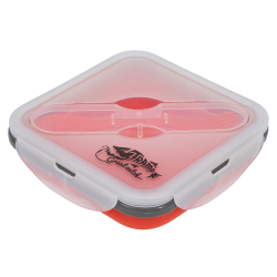 Контейнер силиконовый с ловилкой 400 мл Tramp TRC-144 (терракотовый)