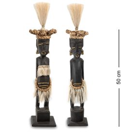 Decor and Gift 99-445 Статуэтка «Асматы» набор из двух (албезия, о.Бали)