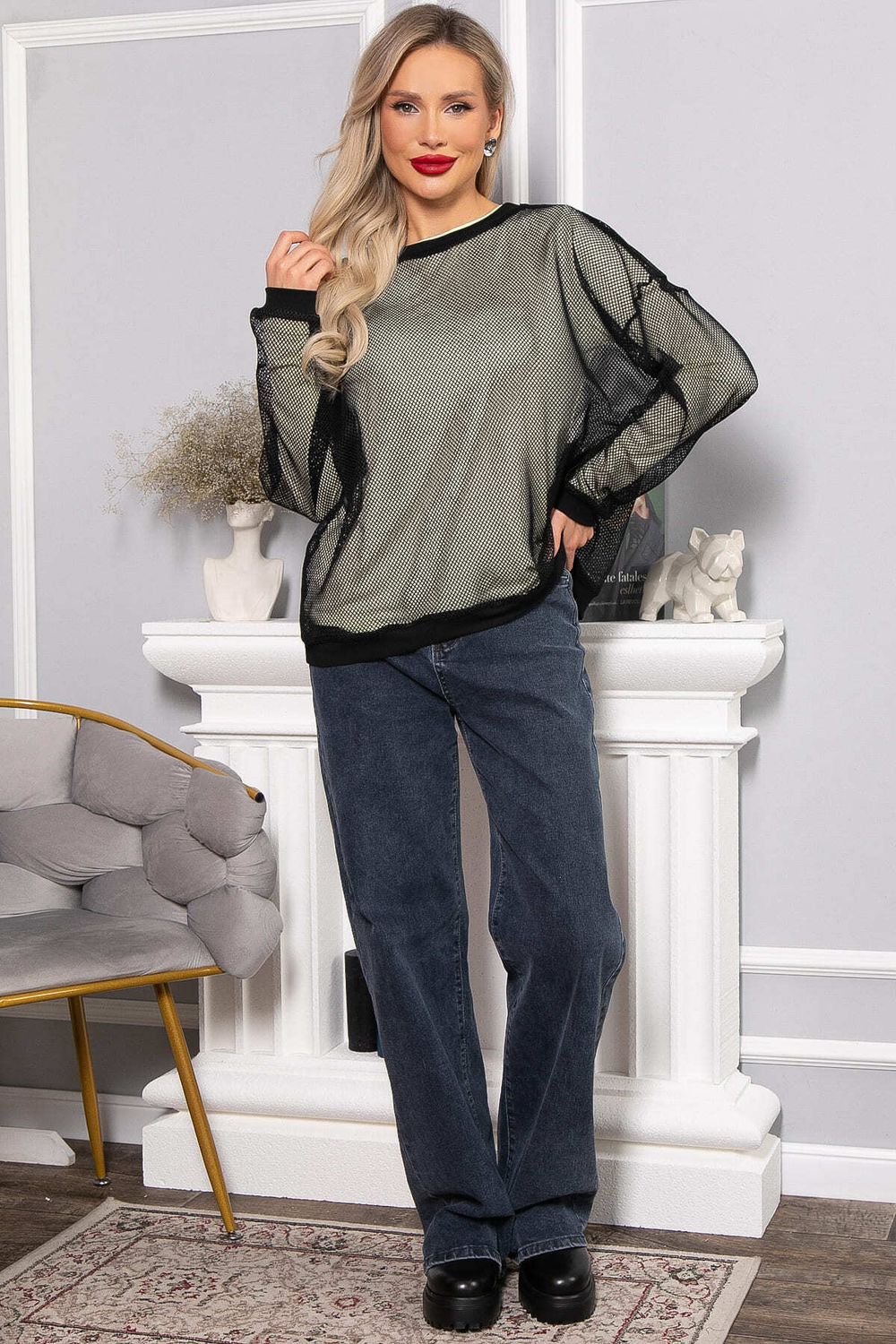 Свитшот Джокер (черно-лимонный) Б14711-5М LT Collection