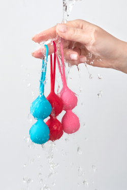 Набор вагинальных шариков Satisfyer  Balls C03 Double, силикон, ассорти,  3 см.