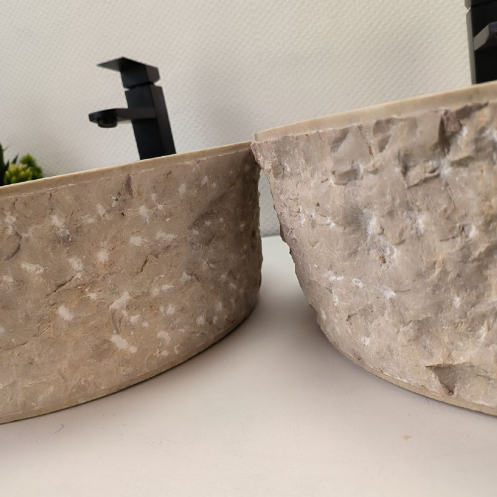Раковина из мрамора ПАРА! Drum Cream Marmo DM-62888 45*45*16 105