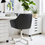 Вращающийся стул - IKEA TOSSBERG/MALSKÄR/MALSKAR/ТОССБЕРГ/МАЛЬШЭР ИКЕА, 67х57х67 см, черный/белый