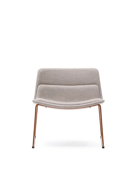 Zahara Стул со стальными ножками полиэстер бежевый