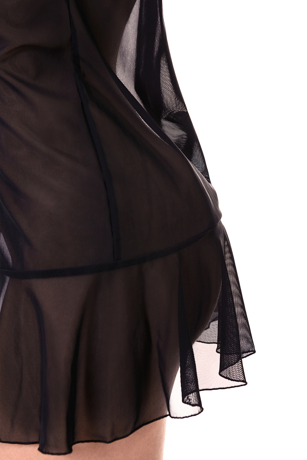 Комбинация Erolanta Lingerie Collection с открытой грудью черная 50-52