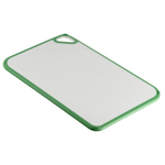Доска разделочная из пшеничного волокна homi, 36х25 см, светло-серая с зеленым кантом