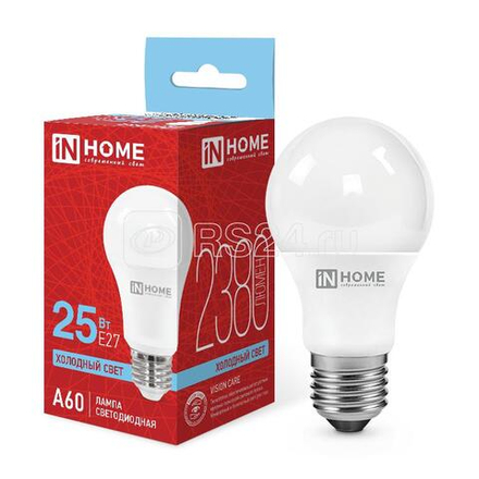 Лампа светодиод. IN-HOME Е27 25Вт 6500К LED-A60-VC 2250Лм