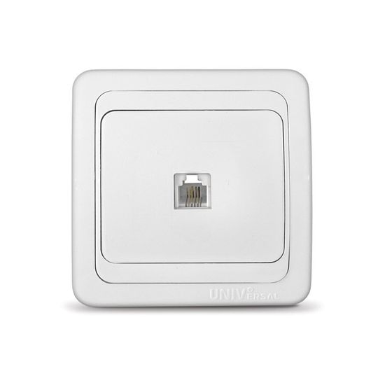 Розетка UNIVersal Bалери телефонная с/п бел.